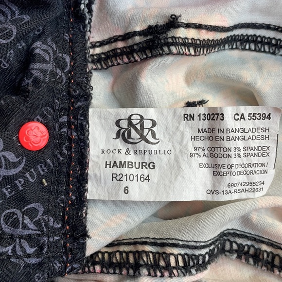 Pink Floral Rock & Republic Pants Size 6 - Picture 10 of 10